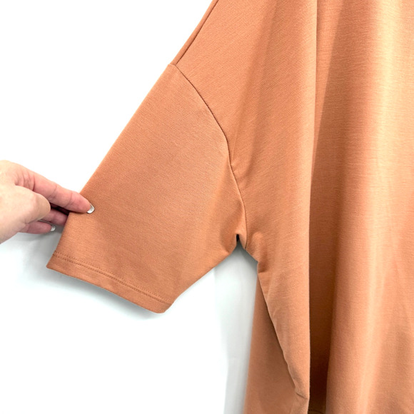 Three Bird Nest Top Women's M Made in USA Terra Cotta Minimalist Southwestern - Picture 2 of 7